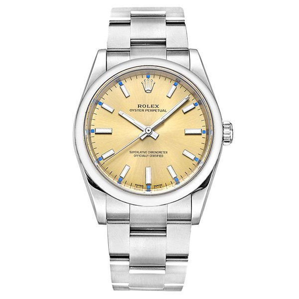 Rolex Oyster Perpetual 34mm Champagne Dial 2016 114200 Rolex Oyster Perpetual 34mm Champagne Dial 2016 114200