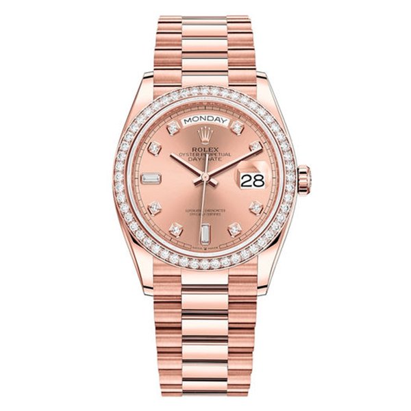 Rolex Day Date Ladies Rose colour set with diamonds 128345RBR Rolex Day Date Ladies Rose colour set with diamonds 128345RBR