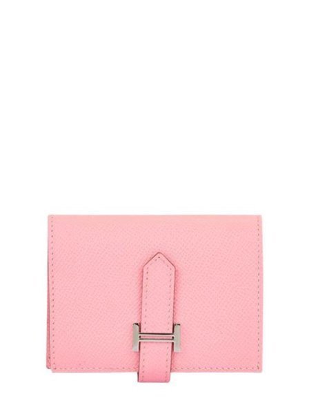 Hermes Bearn Compact Wallet Pink Hermes Bearn Compact Wallet Pink