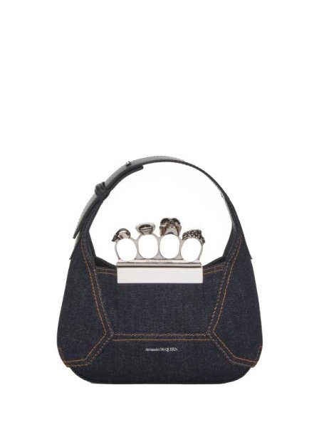 Alexander McQueen The Jewelled Bag Small Blue Alexander McQueen The Jewelled Bag Small Blue
