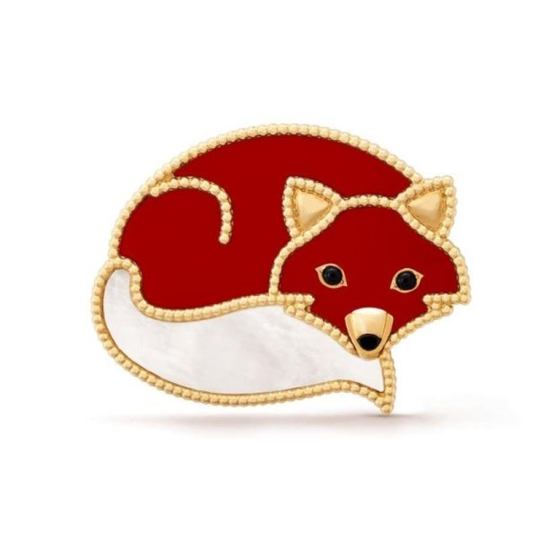 Брошь Van Cleef Lucky Animals Белое золото