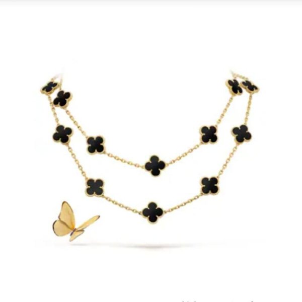 Ожерелье Van Cleef Vintage Alhambra Желтое золото