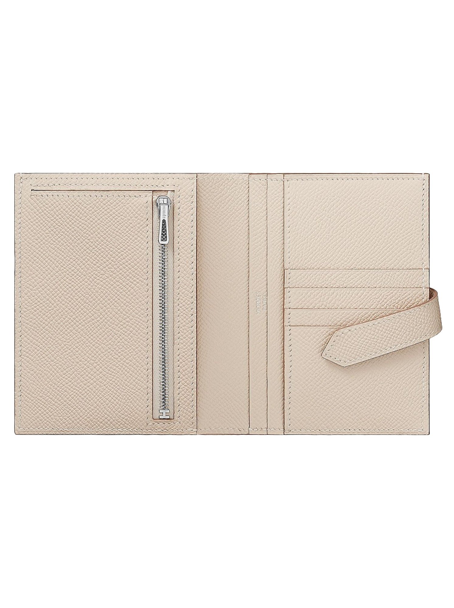 Hermes Bearn Compact Wallet Beige