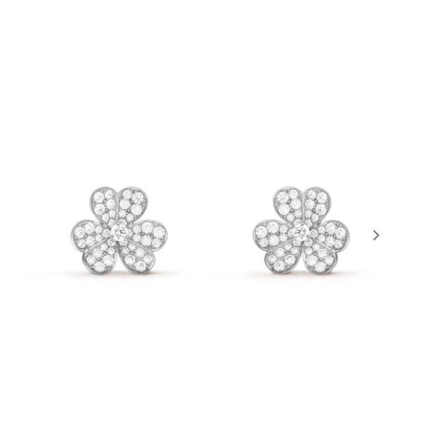 Серьги Van Cleef Frivole Белое золото