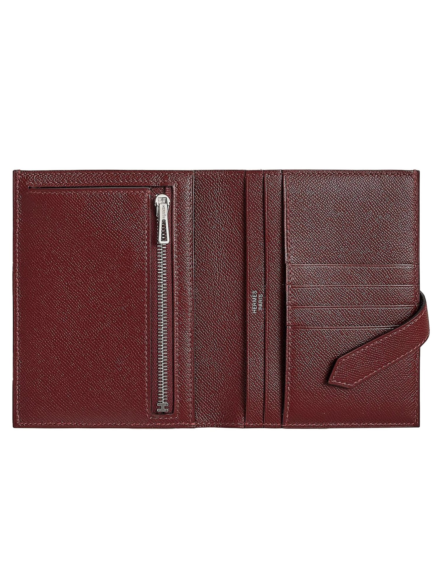 Hermes Bearn Compact Wallet Red