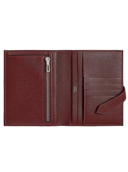 Hermes Bearn Compact Wallet Red Hermes Bearn Compact Wallet Red