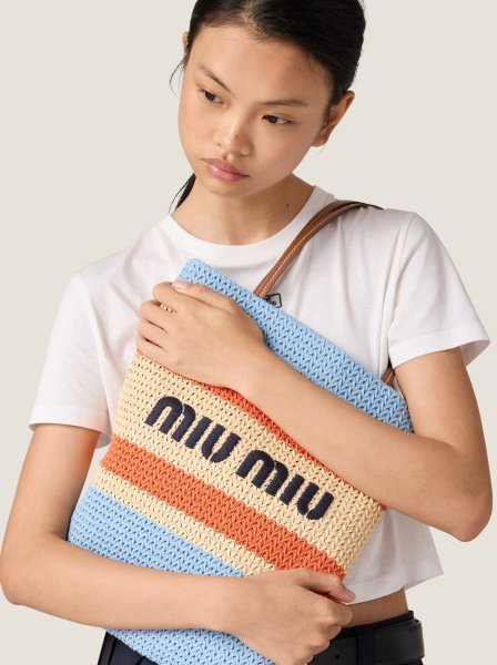 Miu Miu Crochet Medium Blue Miu Miu Crochet Medium Blue