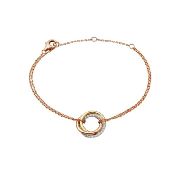 Браслет Cartier Trinity Белое золото