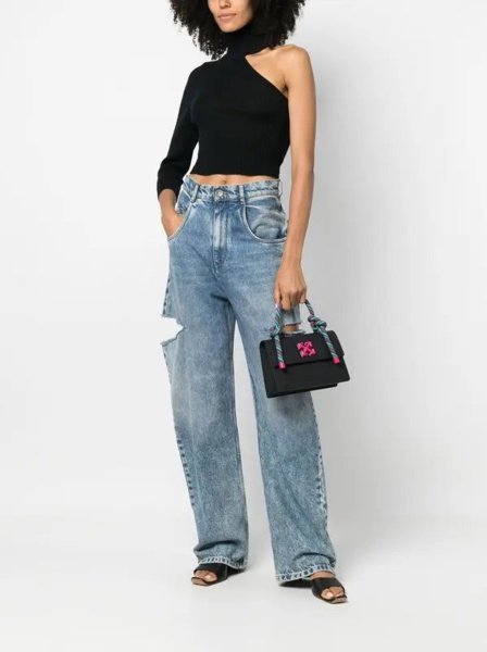 Off White Jitney Small Black Off White Jitney Small Black