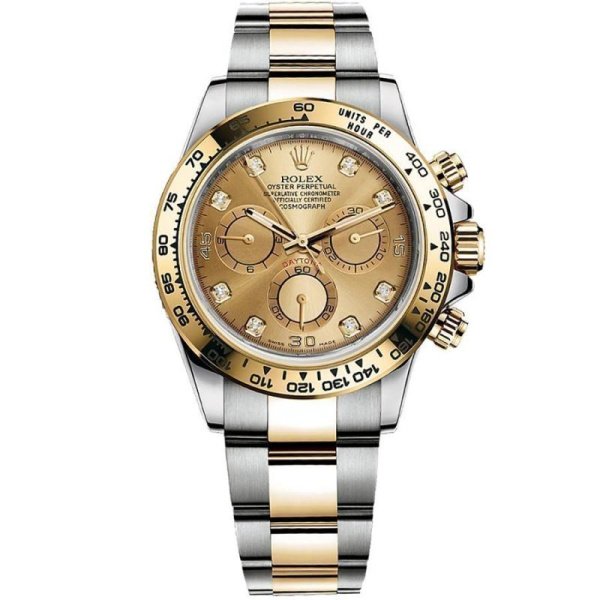 Daytona Steel and Yellow Gold 116503 Champagne set with Diamonds Daytona Steel and Yellow Gold 116503 Champagne set with Diamonds