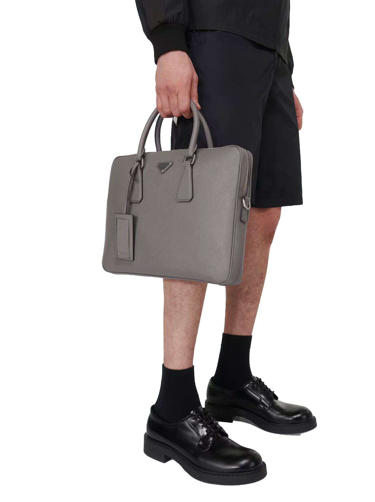 Prada Saffiano Medium Gray