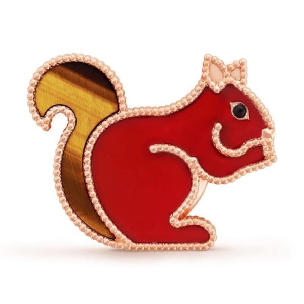 Брошь Van Cleef Lucky Animals Белое золото