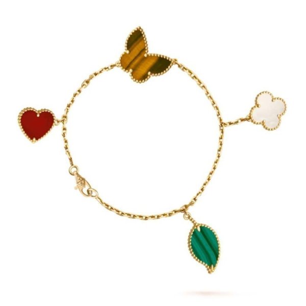 Браслет Van Cleef Lucky Alhambra Желтое золото