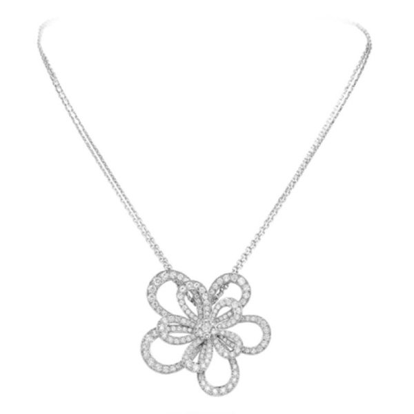 Подвеска Van Cleef Flowerlace Белое золото