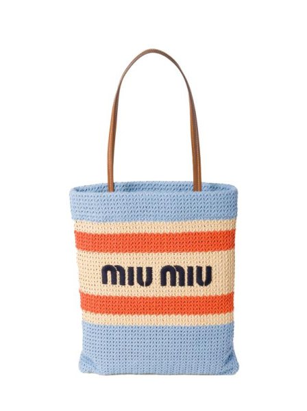 Miu Miu Crochet Medium Blue Miu Miu Crochet Medium Blue