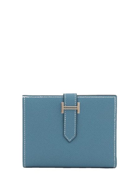 Hermes Bearn Compact Wallet Blue Hermes Bearn Compact Wallet Blue