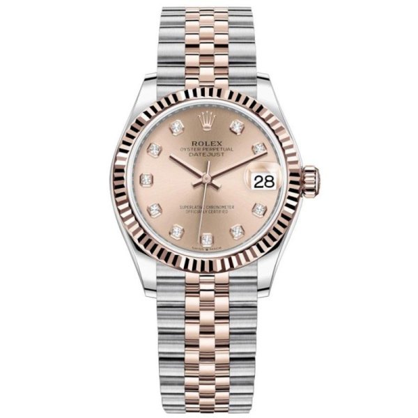 Rolex  Datejust 31 Everose Rolesor Fluted Jubilee  278271-0024 Rolex  Datejust 31 Everose Rolesor Fluted Jubilee  278271-0024