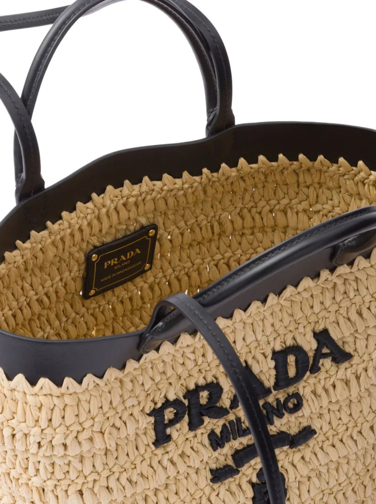 Prada Rafia Large Beige