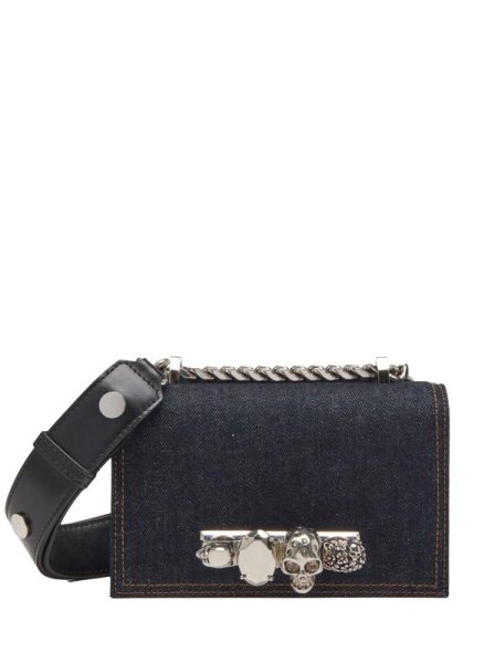 Alexander McQueen The Jewelled Bag Small Blue Alexander McQueen The Jewelled Bag Small Blue