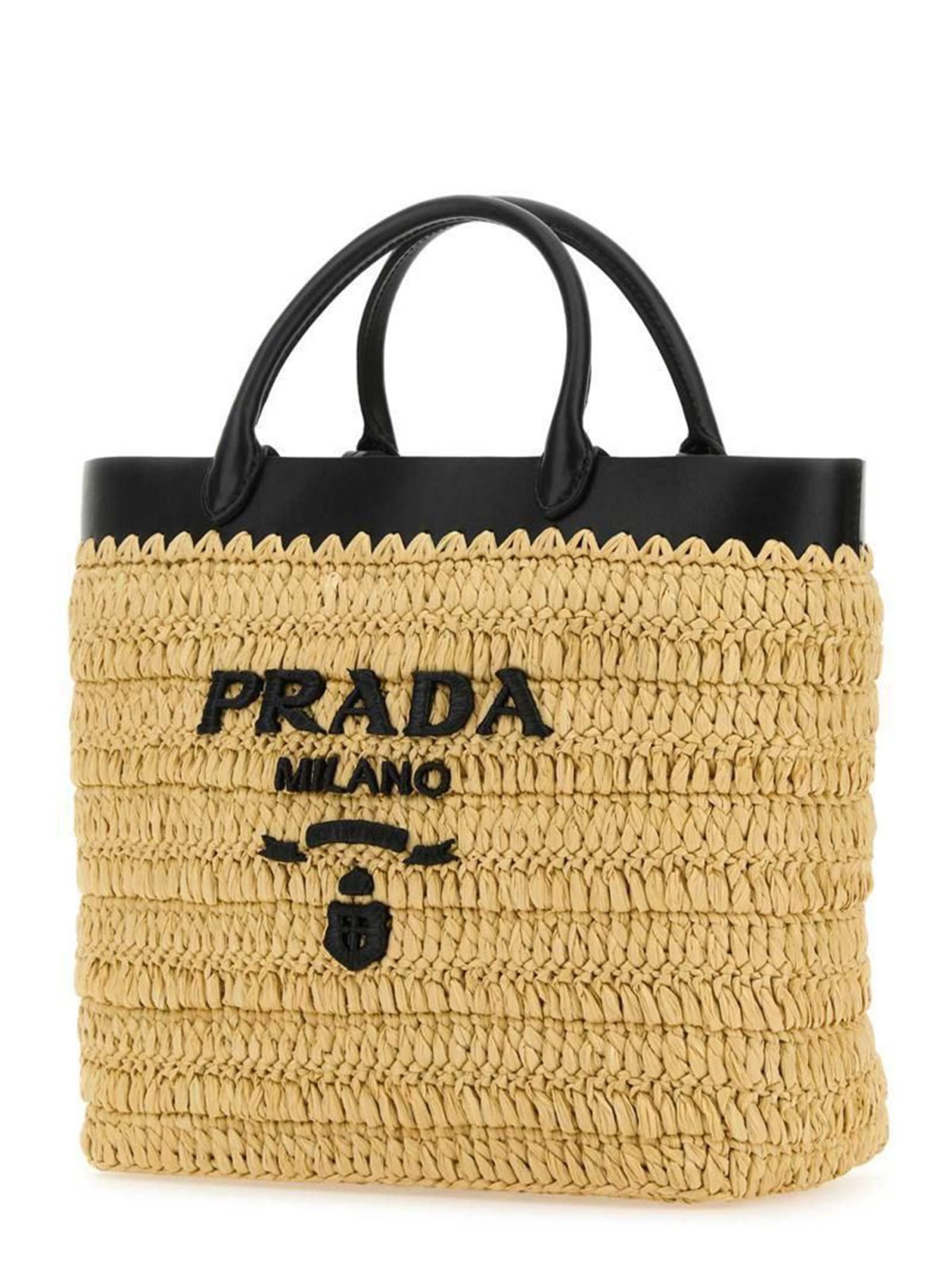 Prada Rafia Medium Beige