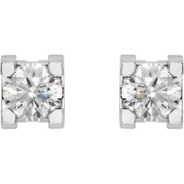 Серьги Cartier C de Cartier Белое золото