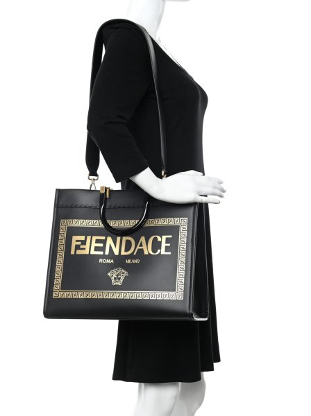 Versace Fendace Medium Black Versace Fendace Medium Black