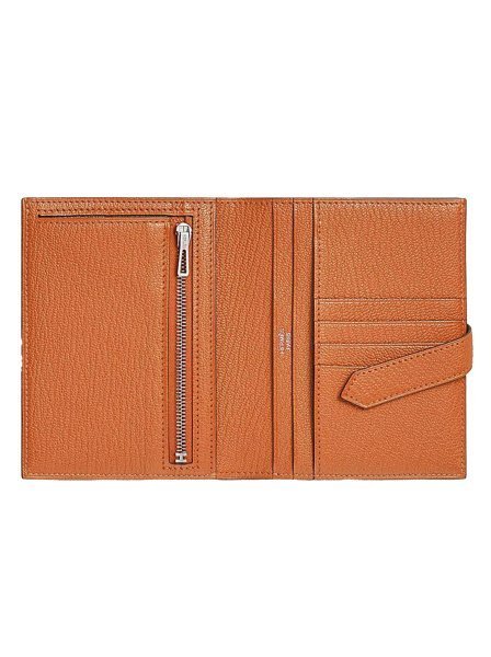 Hermes Bearn Compact Wallet Orange Hermes Bearn Compact Wallet Orange