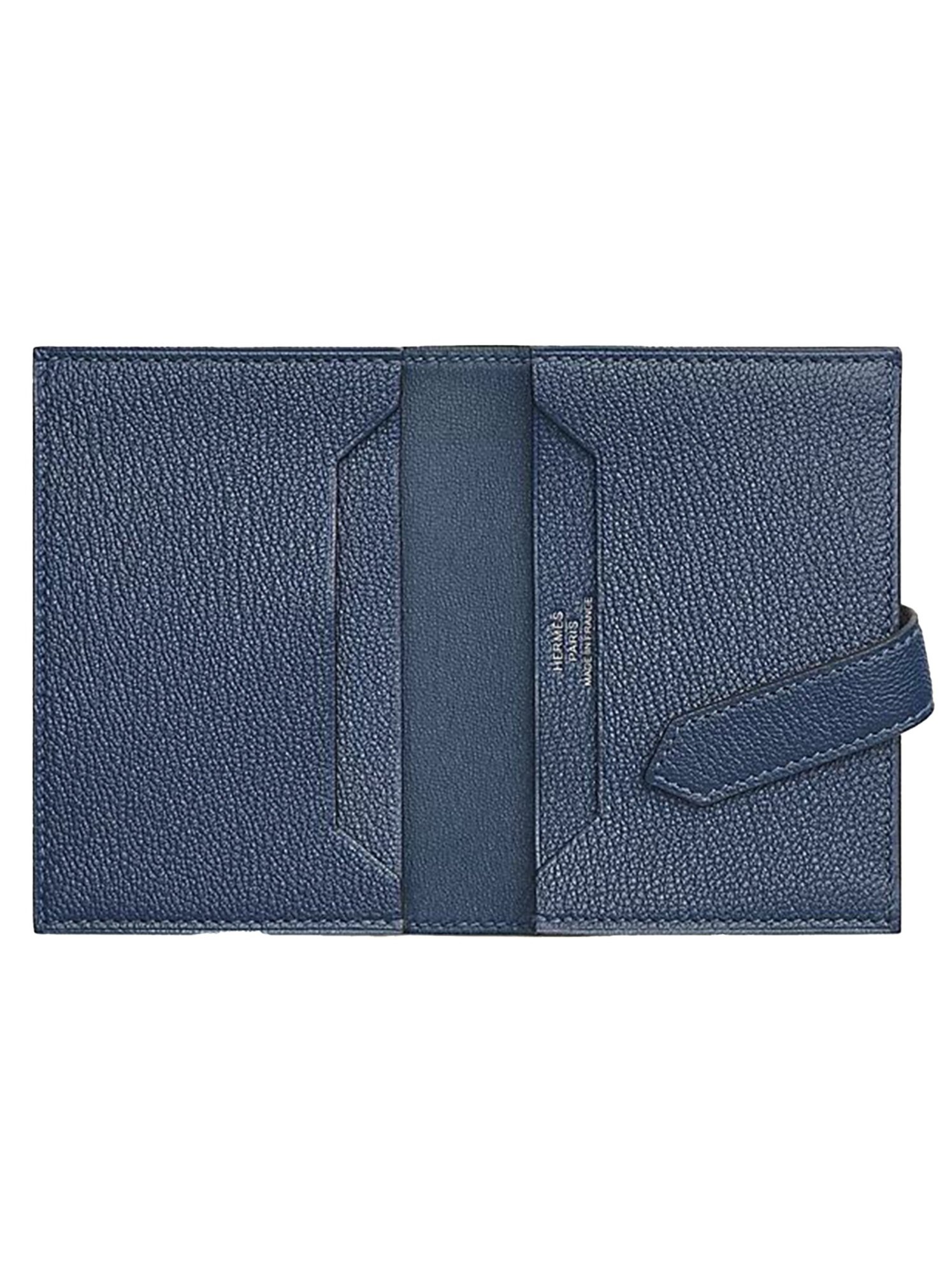 Hermes Bearn Compact Wallet Blue Hermes Bearn Compact Wallet Blue