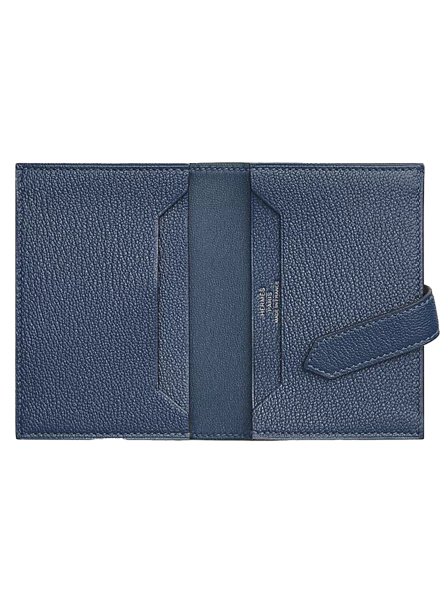 Hermes Bearn Compact Wallet Blue Hermes Bearn Compact Wallet Blue