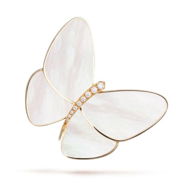 Брошь Van Cleef Butterfly Белое золото