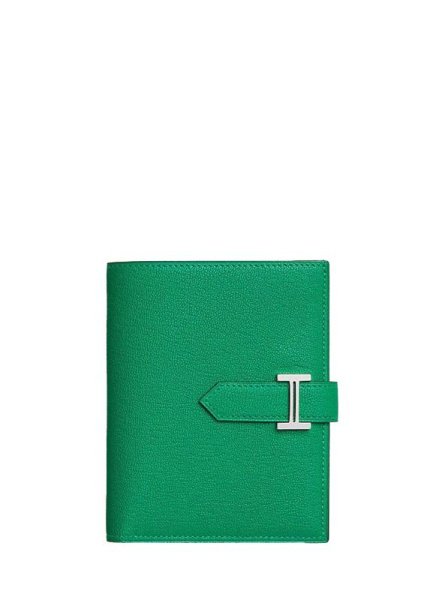 Hermes Bearn Compact Wallet Green Hermes Bearn Compact Wallet Green