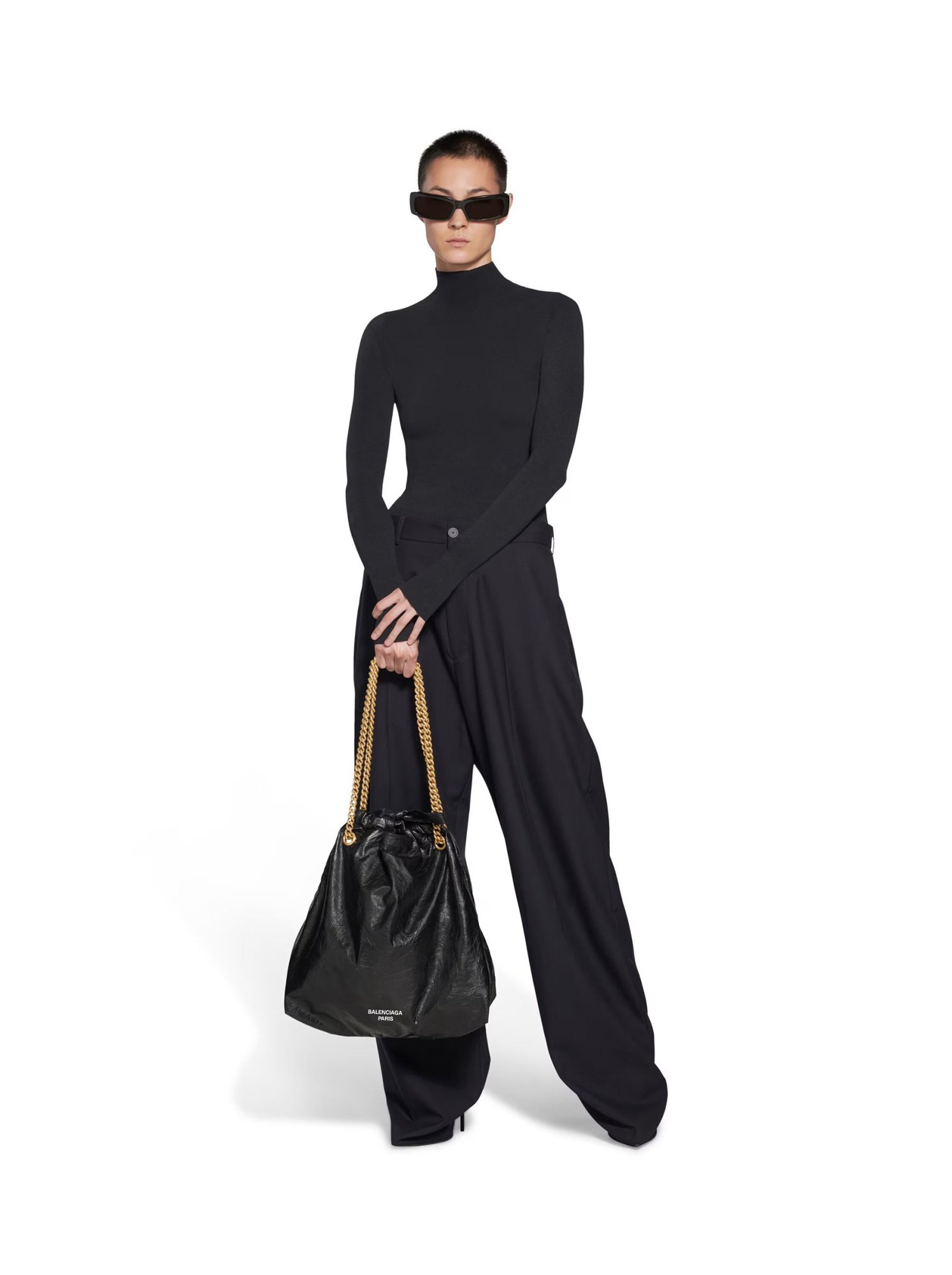 Balenciaga Crush Medium Black Balenciaga Crush Medium Black