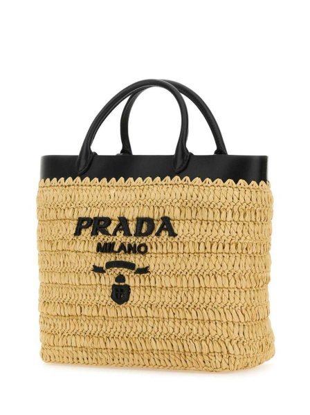 Prada Rafia Medium Beige Prada Rafia Medium Beige
