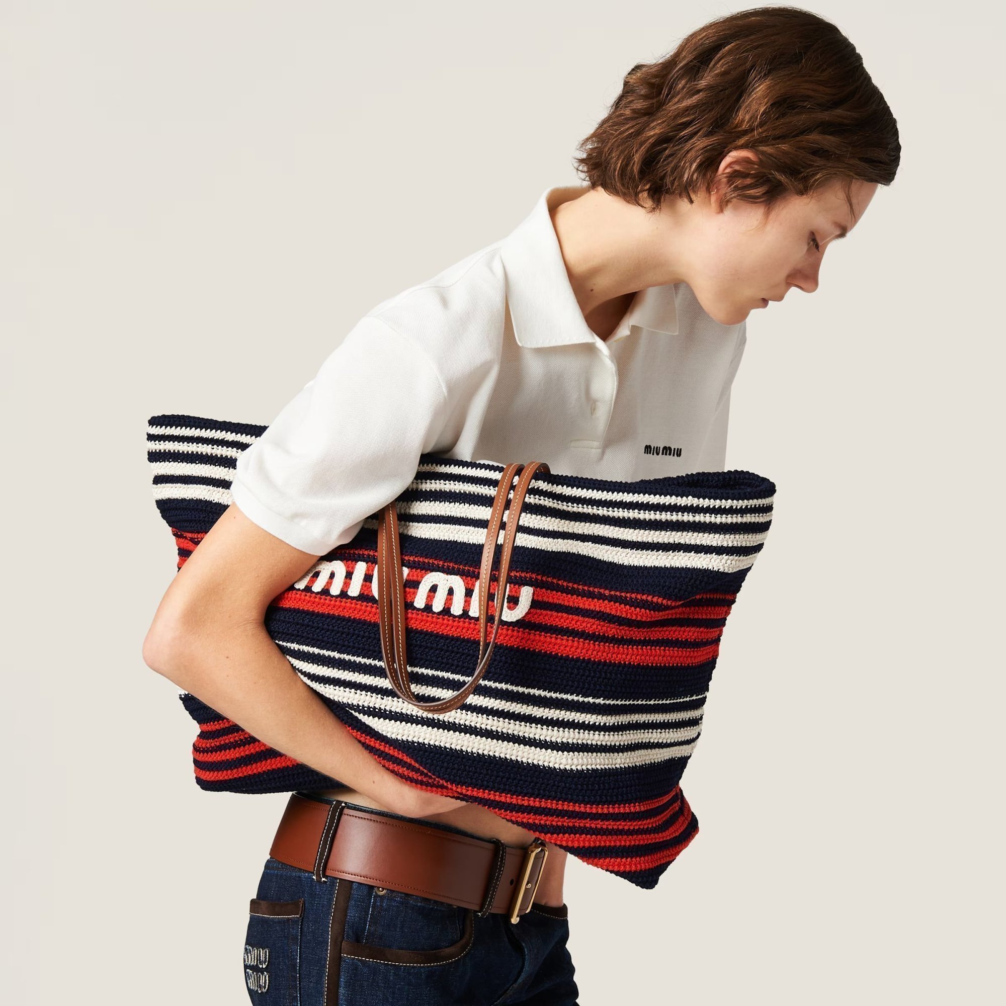 Miu Miu Crochet Large Black