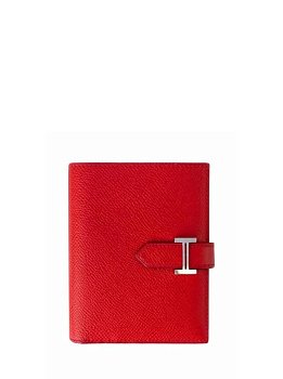 Hermes Bearn Compact Wallet Red